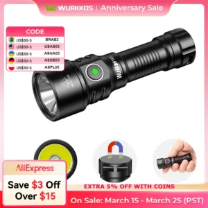 Wurkkos TS15 6000K Micro Lightweight EDC Flashlight