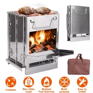 Stainless Steel Wood-burning Stove Lightweight Compact